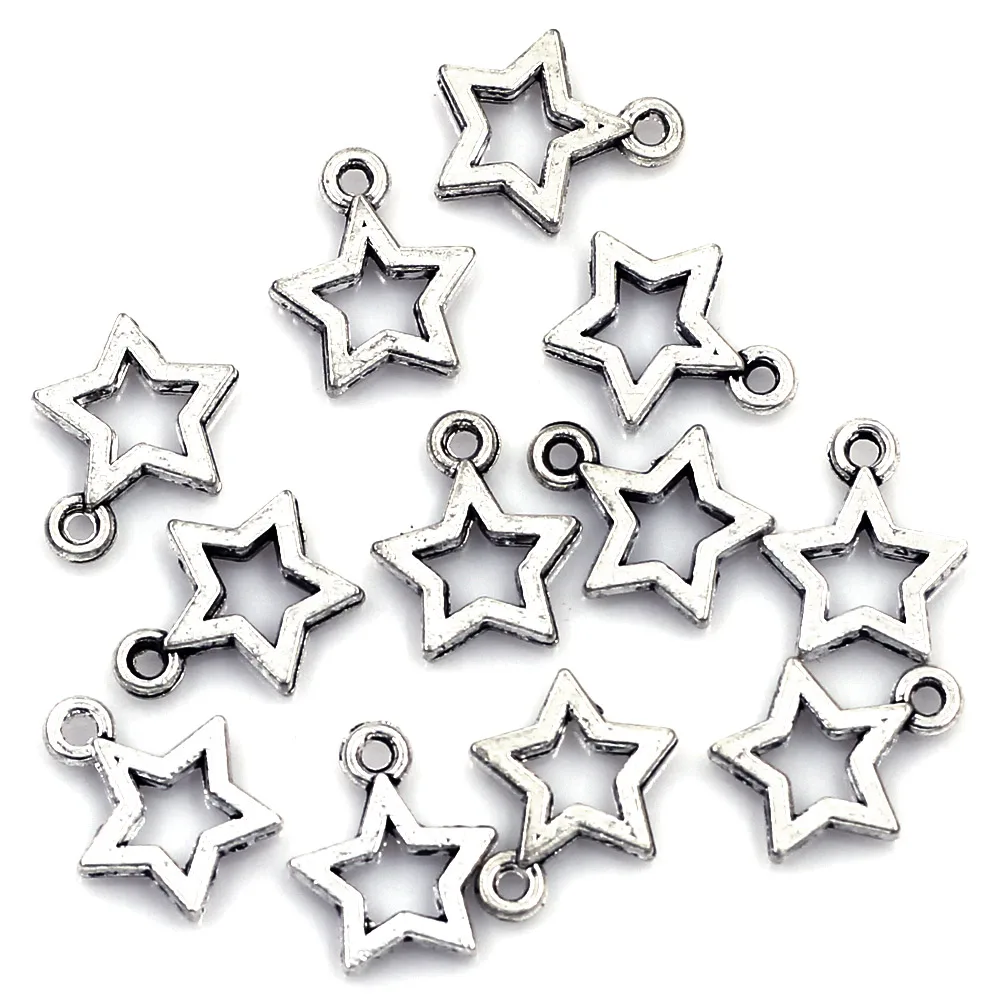 

20Pcs Pendants Sun Stars Moon Sun For Charms Bracelet Metal Jewelry DIY Findings