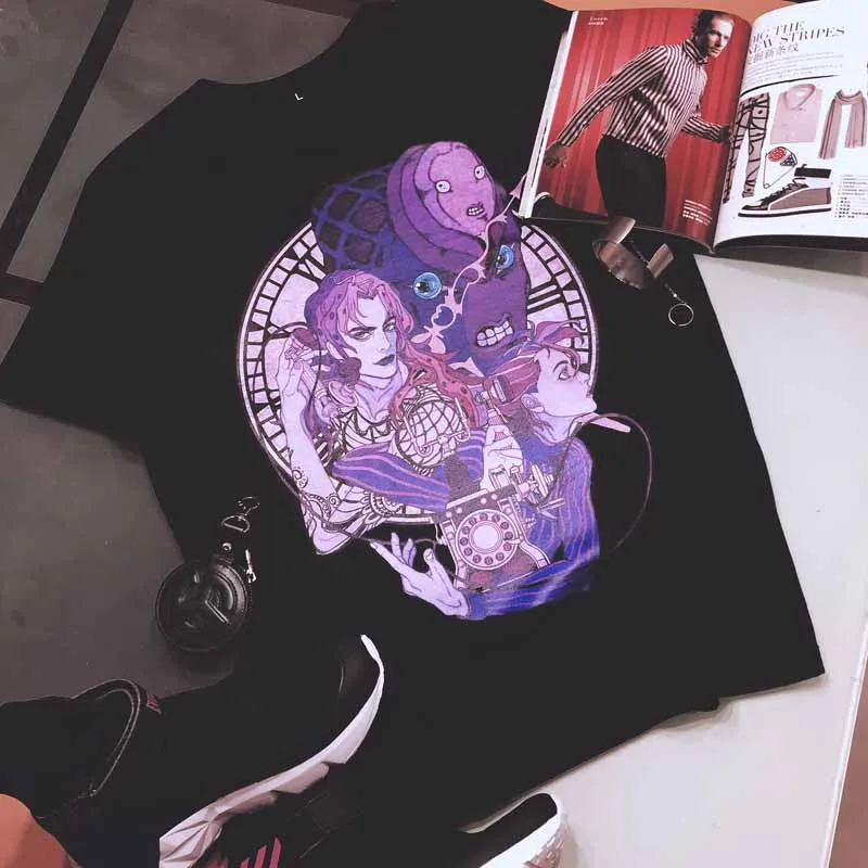 Косплэй Легенда аниме JoJo невероятное приключение Diavolo двойной Косплей рубашка Футболка Топ