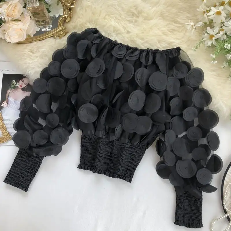 Женская блузка с цветочным узором элегантный розовый топ открытыми плечами