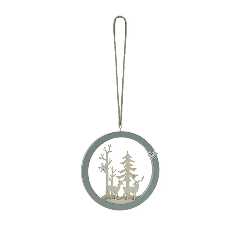

1pcs European Style Wooden Elk Christmas Wall-Mounted Hangings Ornaments Pendant Home Decoration Bedroom Accessories