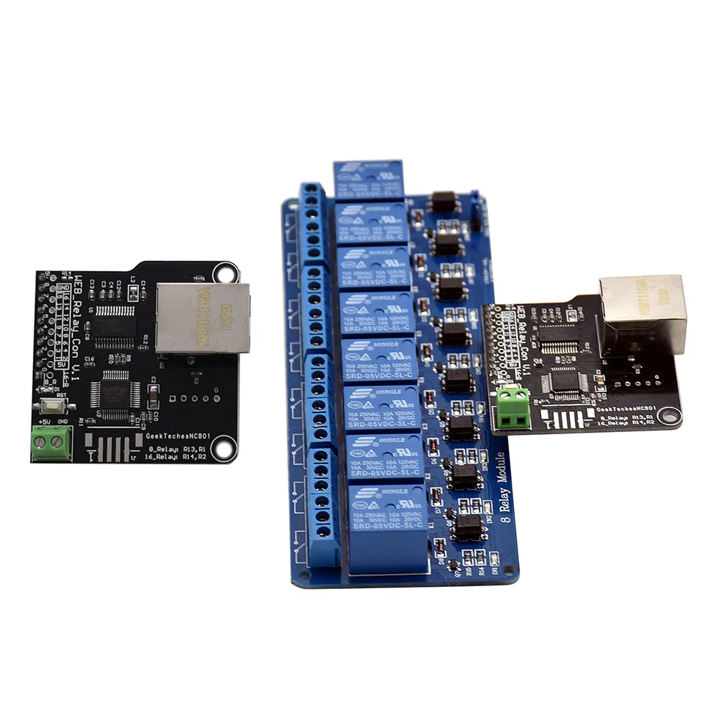 

NC801 Ethernet Control Module Network Web Server RJ45 Port 8 Channel Relay Ethernet Controller Board for Light Refrigerators