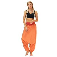 new pure color summer breathable and comfortable fashion casual tracksuit pants with crotch tie harem pants with hip hop style