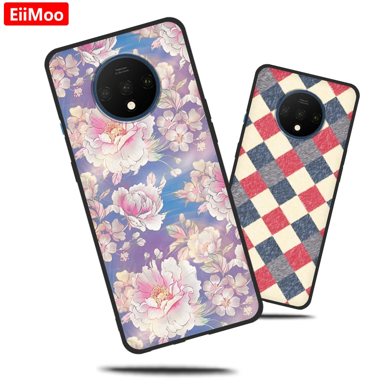 Чехол-накладка EiiMoo для Oneplus 7T силикон ТПУ матовый черный чехол 1 + Oneplus7T | Мобильные