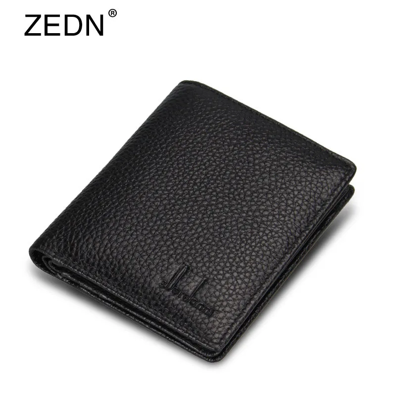 Тонкий мужской кошелек из воловьей кожи роскошные кошельки с карманом для монет