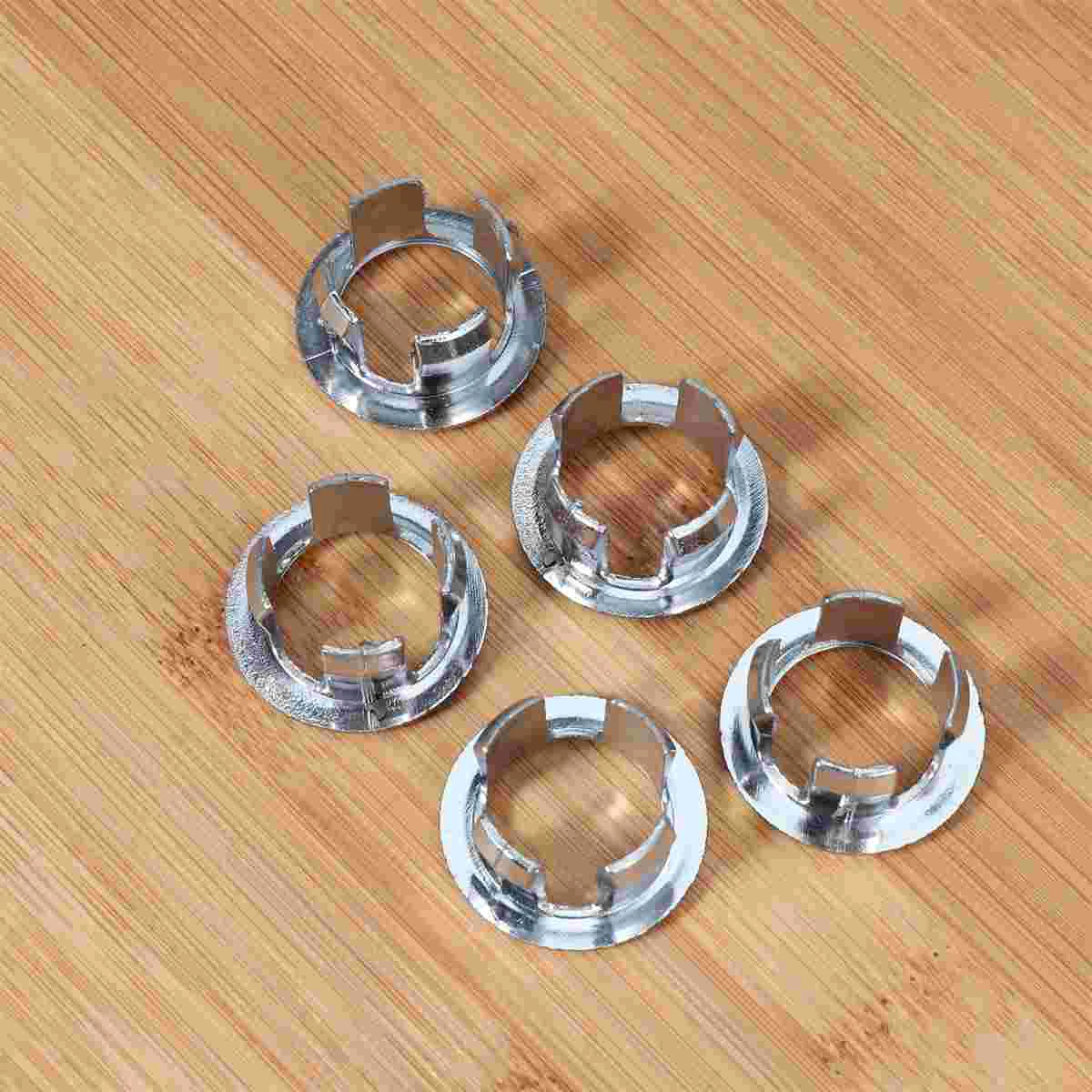 

10pcs Kitchen Bathroom Basin Trim Bath Sink Hole Round Overflow Drain Cover Overflow Ring (Hollow Ring)