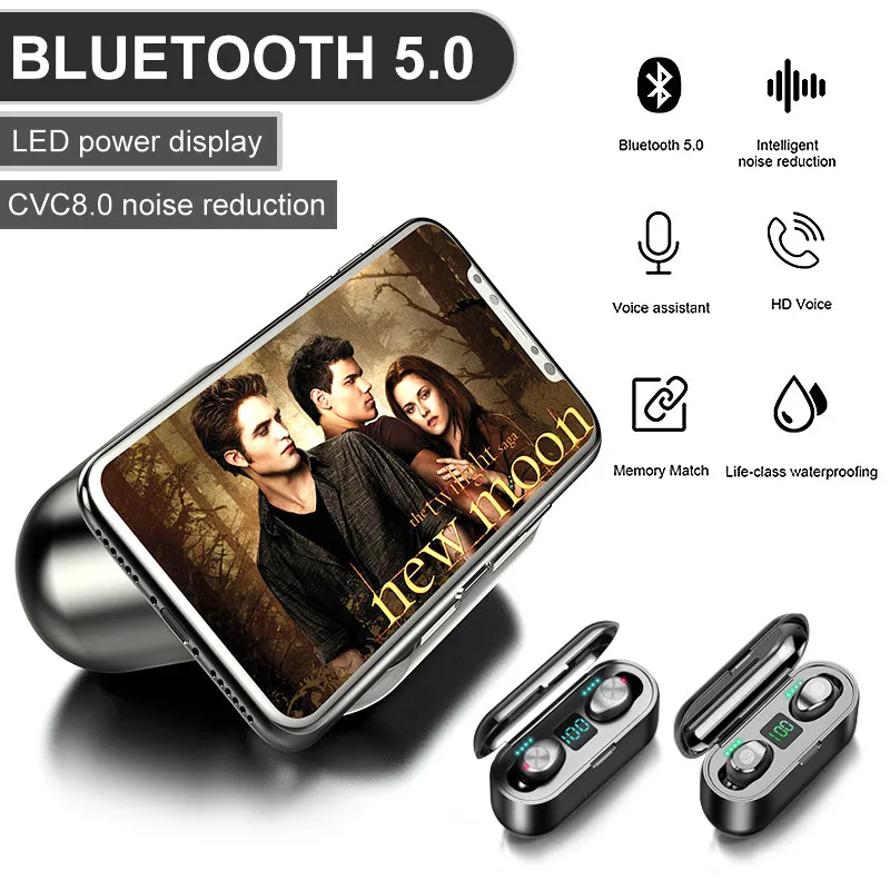 Bluetooth V5.0 наушники беспроводные стерео Спортивные Беспроводные наушники-вкладыши