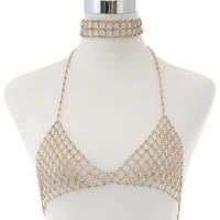 sexy body chain with rhinestone bra crystal luxury jewellery chest for ornaments decoration womens jewelry
