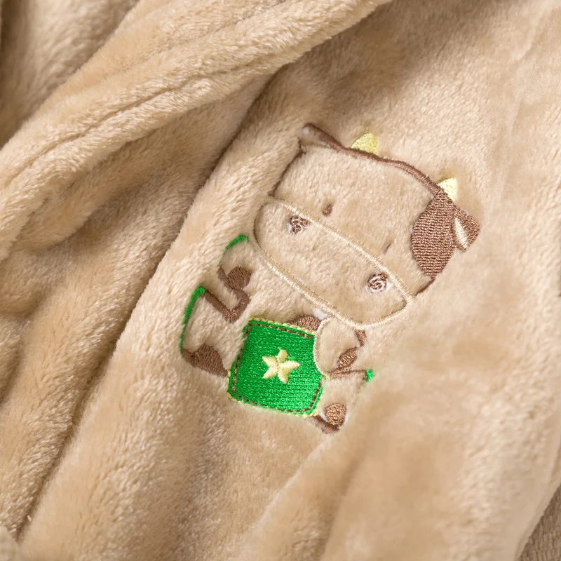 Зимний ванный халат принцессы для девочек фланелевые теплые длинные халаты