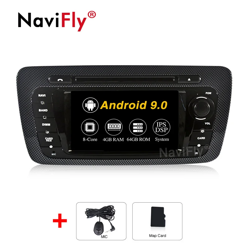 8 ядро ips DSP Android 9,0 Автомобильный мультимедийный dvd плеер радио для Seat Ibiza 6j 2009 2010 2012 2013 с can-bus поддержкой USB, SD карт памяти, WI-FI RDS gps Ibiza - Color: 8Core 4G 64G IPS DSP