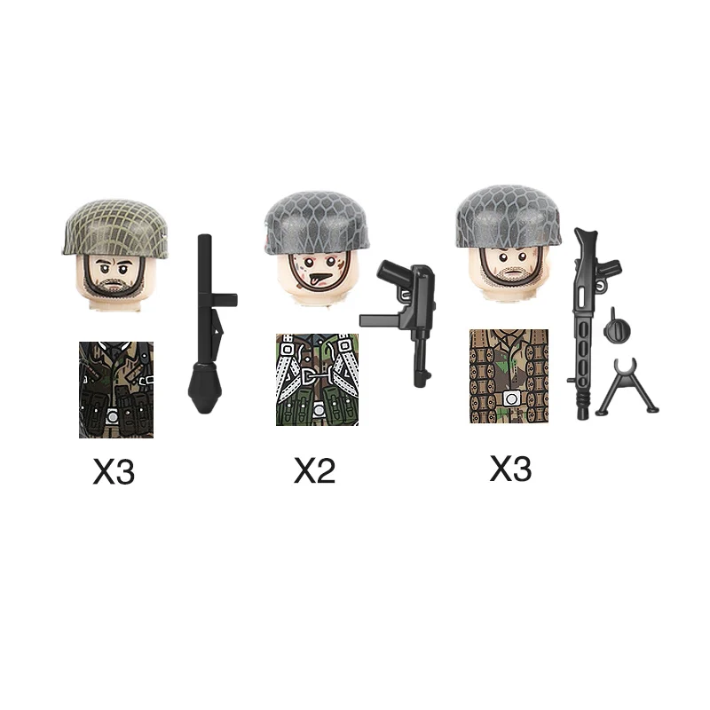Военная Униформа WW2 немецкий строительные блоки Minifigs солдат сотрудников 98 к