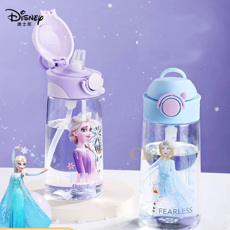 

Детская чашка для питьевой воды Disney, милые летние Кубки для воды с героями Диснея, Детская школьная чашка, с ремешком