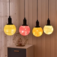 moonlux led night light chandelier cotton line ball string living room lamp ceiling light home decoration