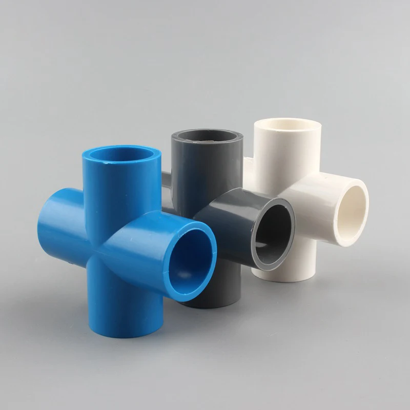3pcs 20mm PVC Pipe Irrigation Cross Connector Water Hose 1/2'' 4 way Garden Accessories | Дом и сад