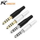 Выход 17 мм14 мм 3,5 мм стерео 3-полюсный штекер для самостоятельной сборки наушников или используется для ремонта наушников, Золотаяникелевая пластина, 10 шт.