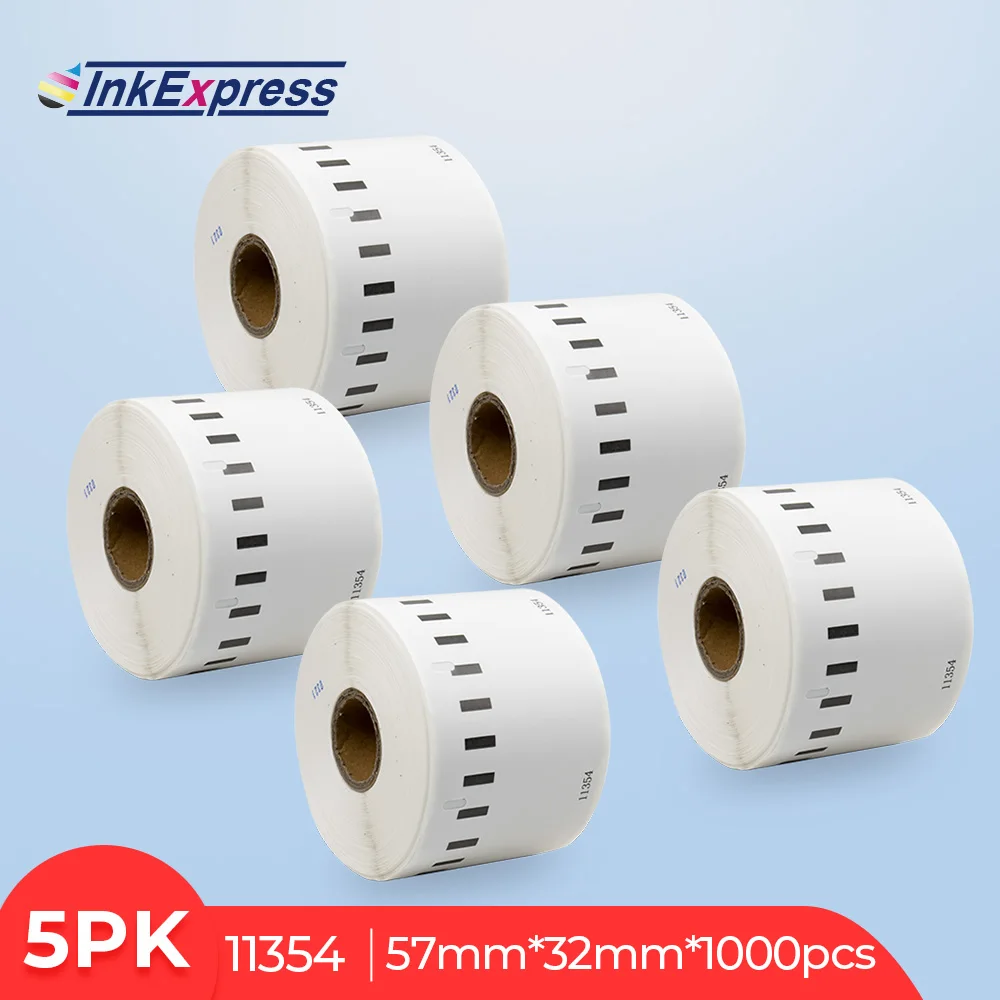 

5Rolls 11354 For DYMO 11354 Address Label Thermal Paper 57*32mm Shipping Label 1000pcs/roll For DYMO LabelWriter 450 400 Turbo