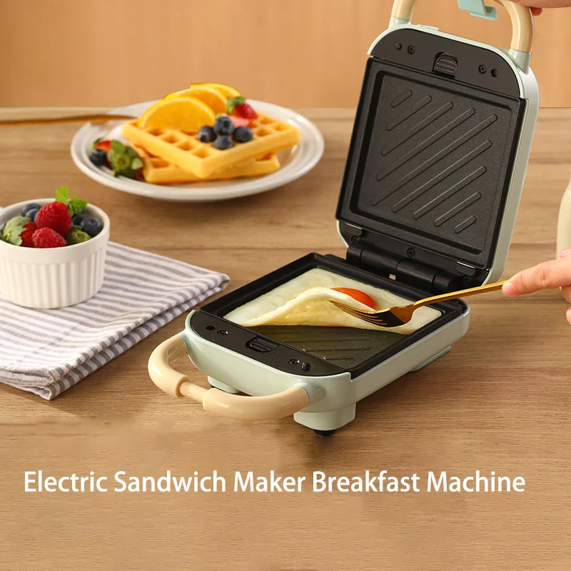 

Mini Sandwich Maker Electric Non-stick Waffle Maker Morning Breakfast for Home With Non Stick Pan Kitchen Portable 220V MB02