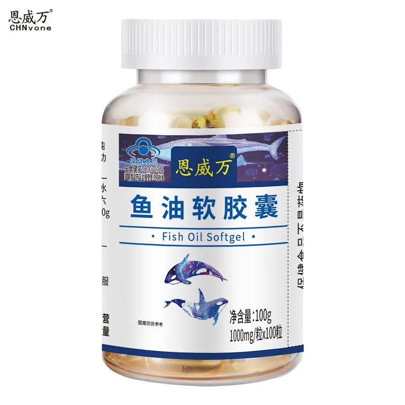 

Deep Sea Fish Oil Softgel DHA EPA Omega-3 Heart Disease High Blood Pressure Gout Stroke Kidney brain healthy 100 pills