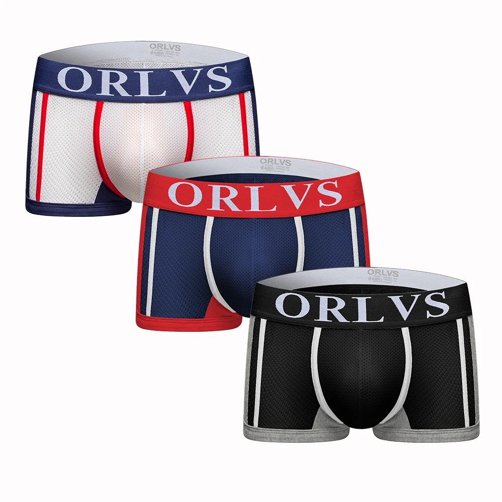 Удобное Мужское нижнее белье сетчатые дышащие шорты боксеры трусы хлопковые