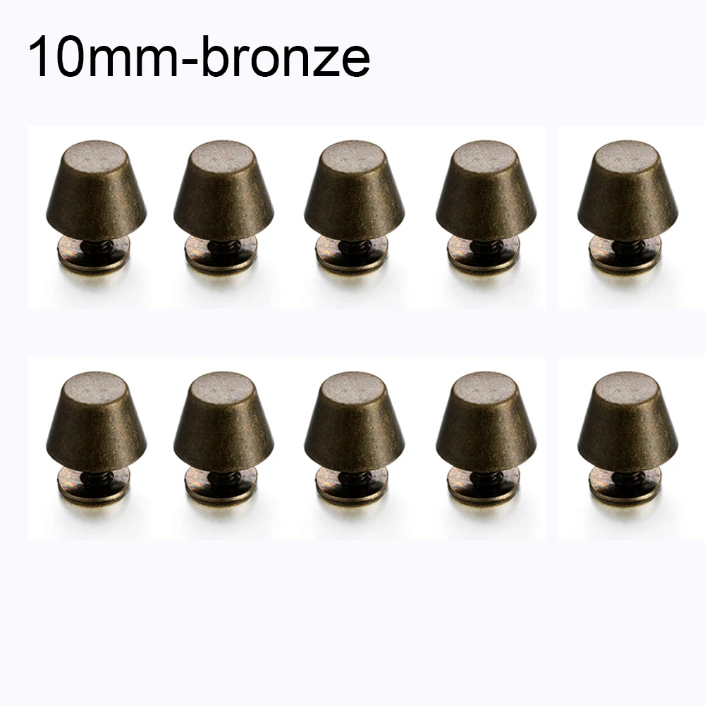 C bronze 10mm 10 шт. металлические закрытые звезды заклепки Ткань Кнопка одежды Скрапбукинг ремесла шляпа мешок обувь брюки DIY украшения аксессуары инструменты - Цвет: C bronze 10mm