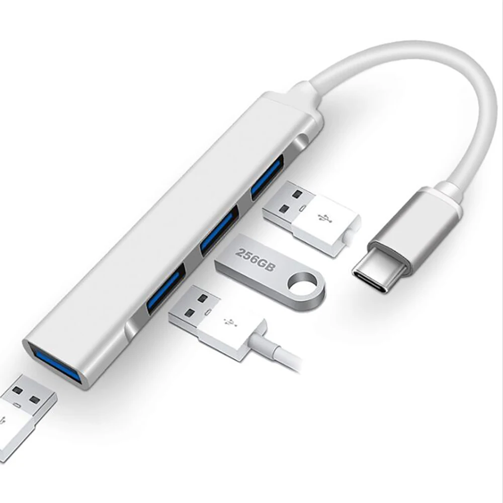 Мини концентратор USB 3 0 из алюминиевого сплава разветвитель typeC док станция 4