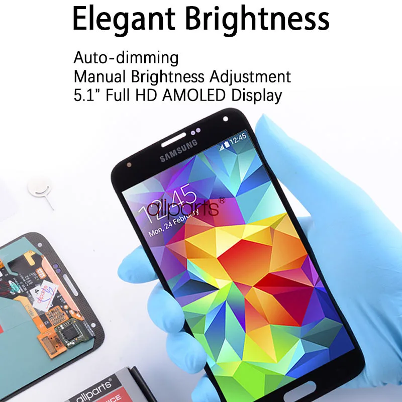 AMOLED Дисплей для SAMSUNG S5 i9600 G900 в сборе с тачскрином 5.1''