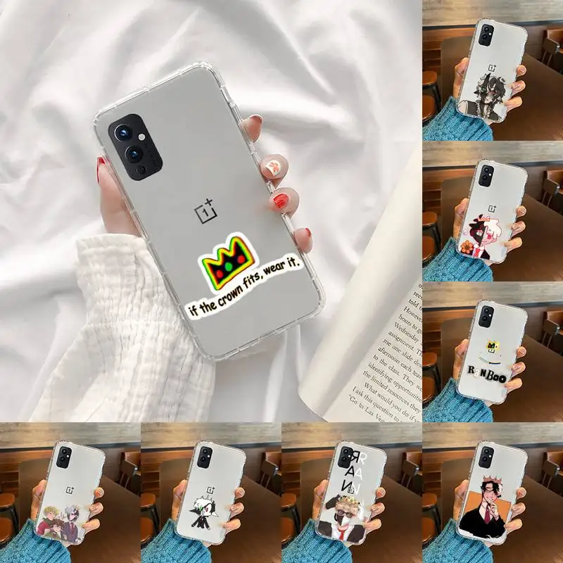 

ranboo Dream Smp Phone Case Transparent For OnePlus 9 8 7 7t 8t Oppo find X3 X2 reno5 Vivo X60 X50 Pro MeiZu 17 16XS