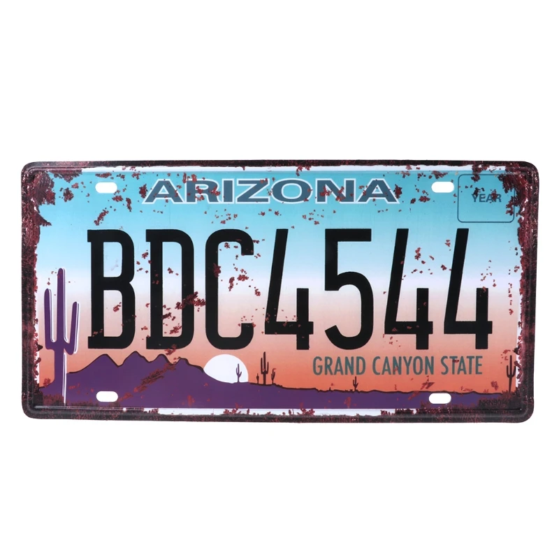 

Car License Plate cover Vintage Retro Metal Tin number frame bolts Sign Poster Plaque Bar Pub Club Wall Home Decor 30x16cm