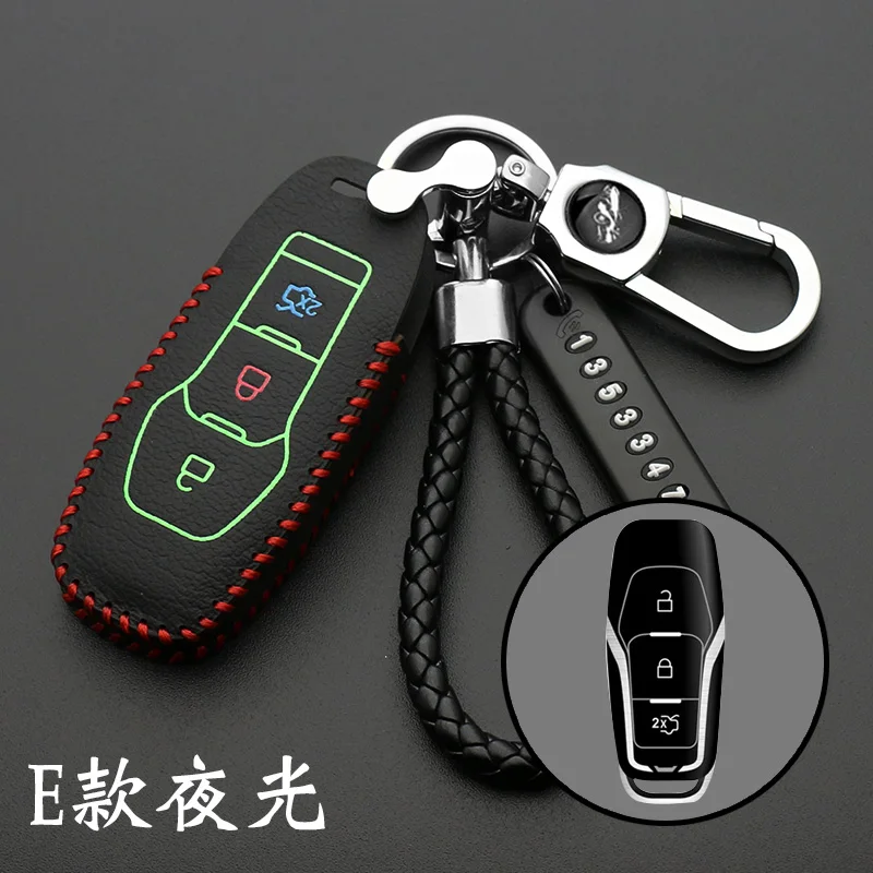 Кожаный Автомобильный пульт дистанционного управления с 3 кнопками