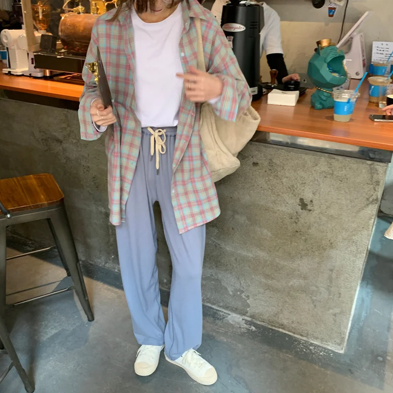 Женские трикотажные флисовые брюки на завязках с высокой талией | Женская одежда