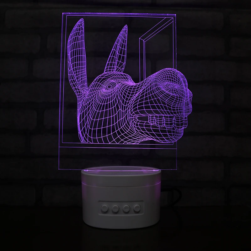 3D светильник динамик с Bluetooth СВЕТОДИОДНЫЙ Ночник для детей Usb лампа на батарейках