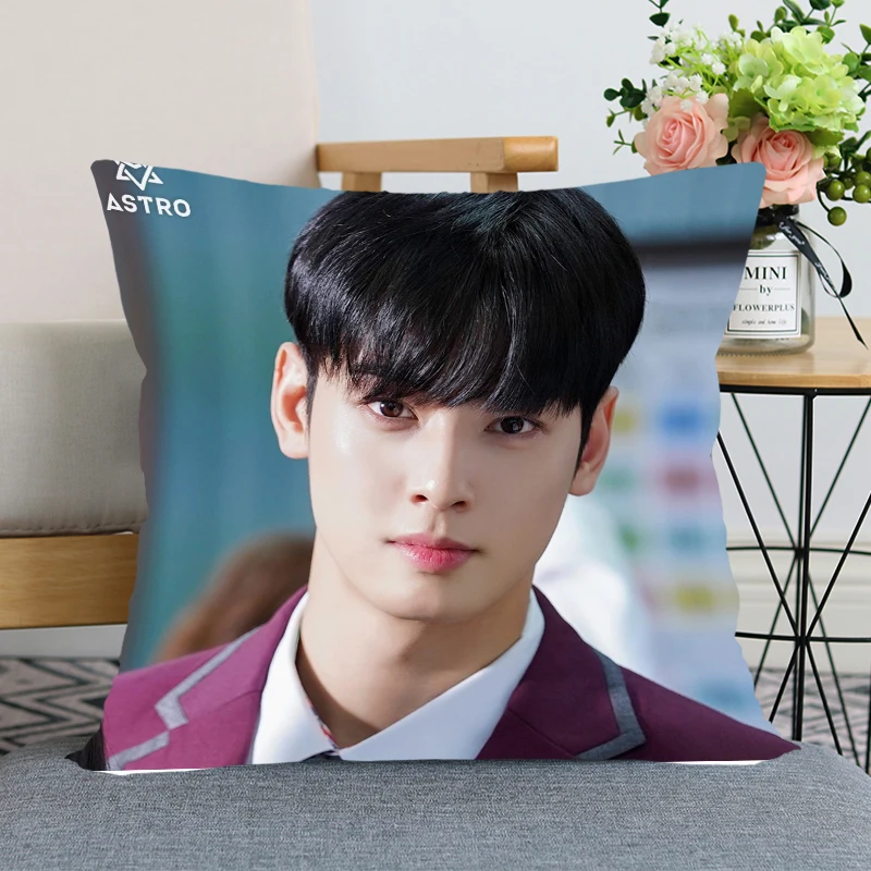 KPOP Cha EunWoo чехол для подушки дома декоративный на невидимая Подушка молнии s 40x40 45x45