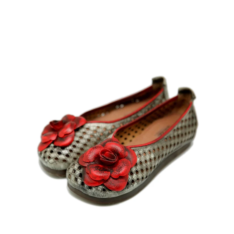 Tayunxing обувь ручной работы из натуральной кожи цветок женские босоножки на низком