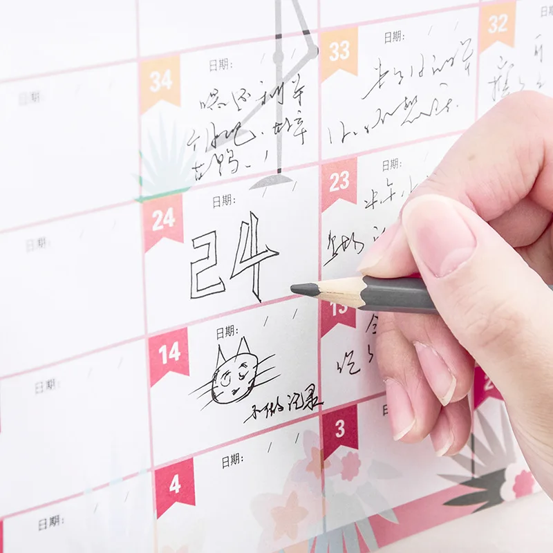 Планировщик на 100 дней календари план книга милый мультфильм бумажные идеи