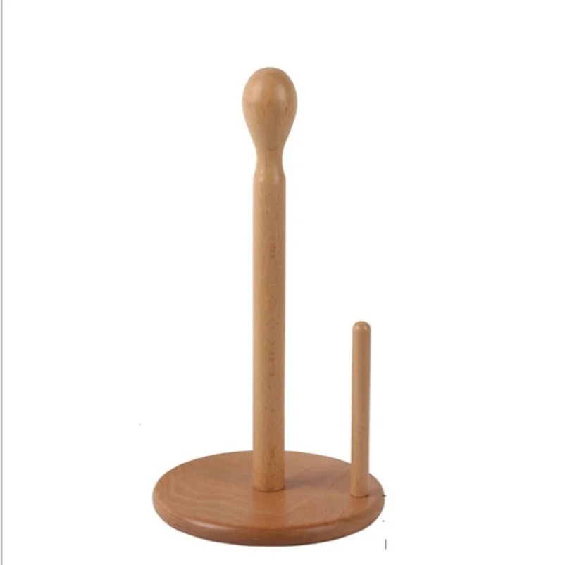 Деревянный держатель для бумажных полотенец в рулоне подставка туалетной бумаги