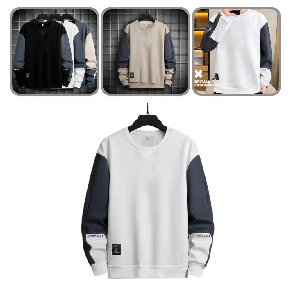 

Letter Print Quick Dry Casual Long Sleeve All Match Men Top for Dating