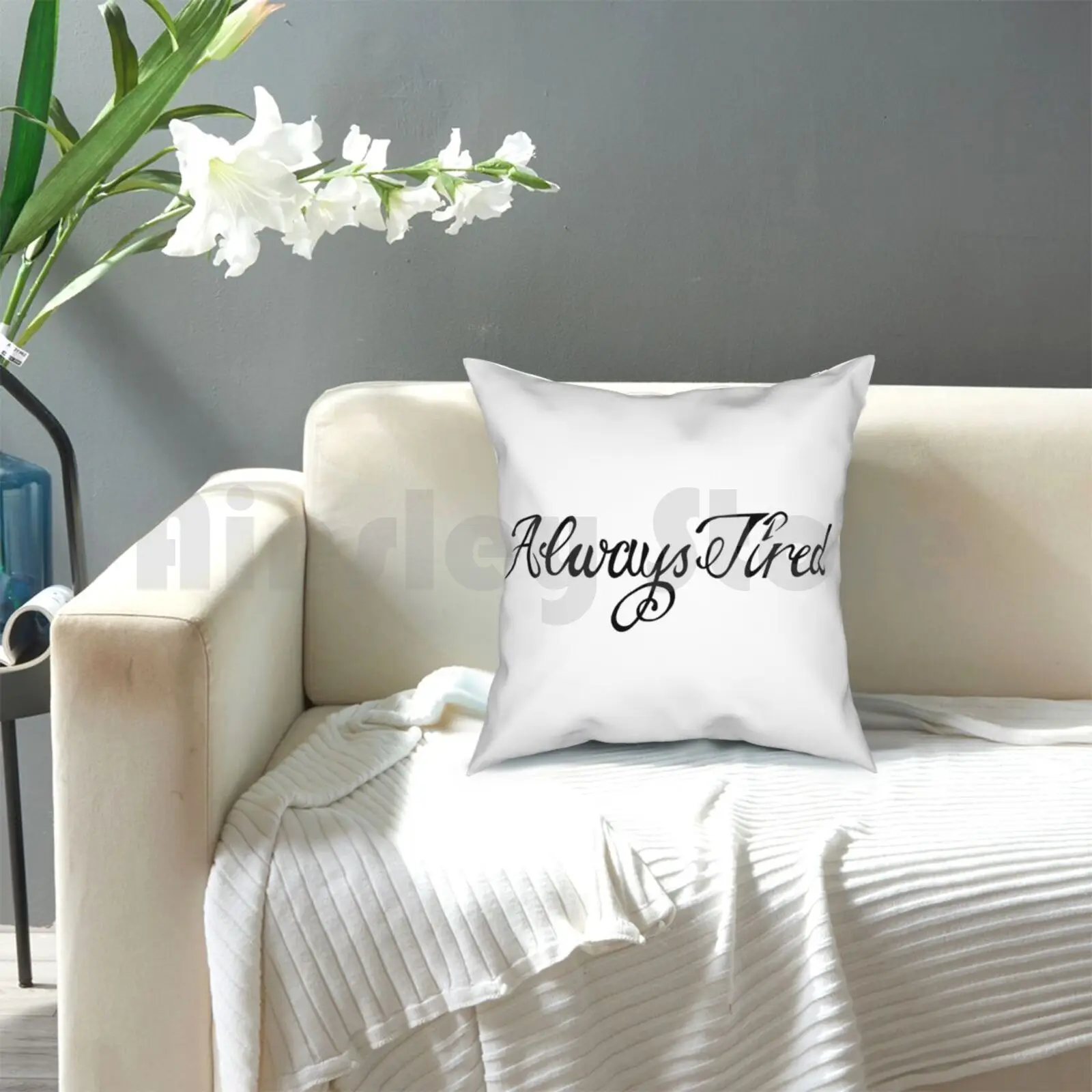 -Всегда уставший Подушка Чехол с принтом домашняя мягкая подушка всегда