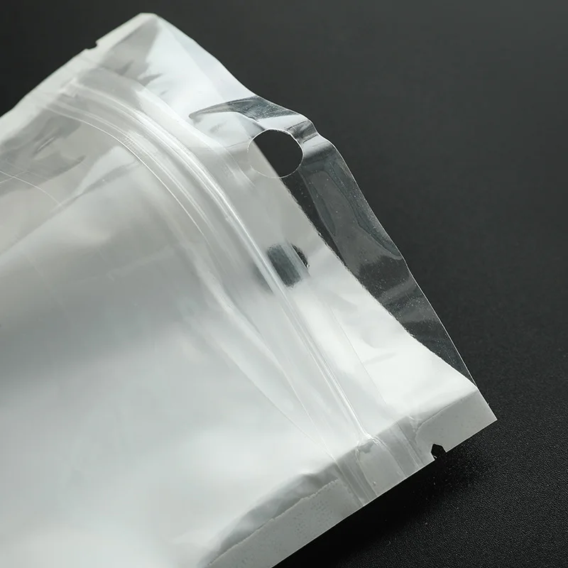 50/100Pcs Self Sealing Zipper Opp Bag Resealable Packaging Bag Pouches Jewelry Earring Storage Bag Pearlescent Film Ziplock Bag