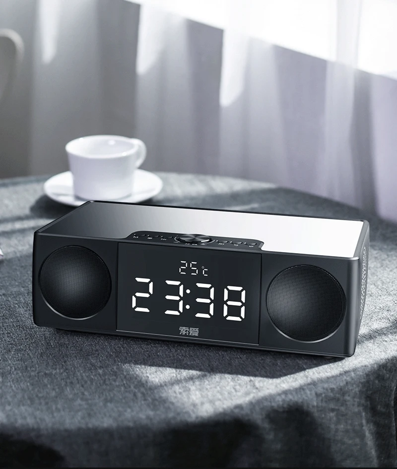 SOAIY S99 беспроводной Bluetooth видео динамик стерео звук HiFi аудио сабвуфер черный динамик домашний кинотеатр плеер Поддержка TF