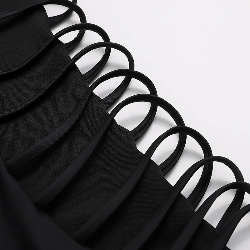 

Sexy Low-cut Hollow Bandage Bodysuit Bathing Wear Women Jumpsuit Sleeveless Lace Up Solid Black Skinny Body Suit Beach SJ6493V
