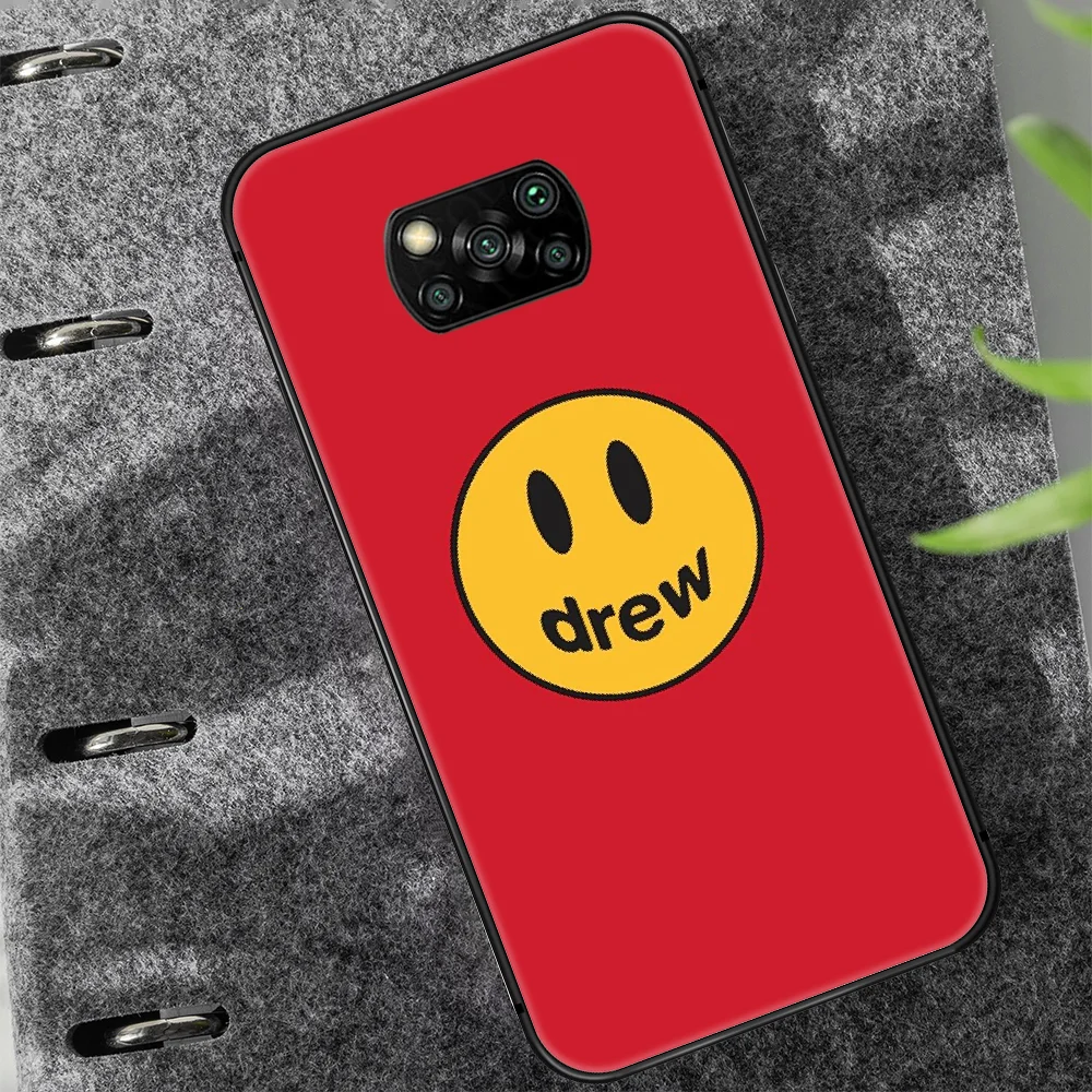

drew smiling Luxury brand Phone case Cover Hull For Xiaomi Mi A2 A3 8 9 9T Note 10 Se Lite Pro black Waterproof Tpu Cell
