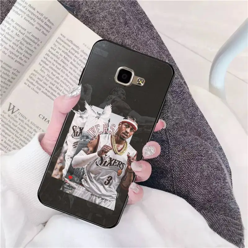 

0 Alan Iverson Black TPU Phone Case For Samsung A 9 10 20 30 40 M20 S 30 31 J5(2015) J5prime 6 7 Plus