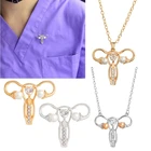 Женская брошь в форме матки, значок на булавке, ожерелье с подвеской в виде феминистской медицины, символ гинеколога, подарок для медсестры, модные ювелирные изделия