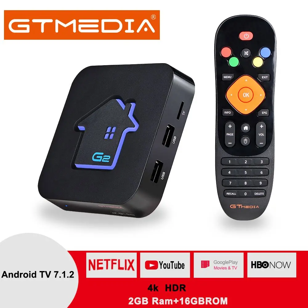 Оригинальный GTmedia G2 Smart tv Box 4K HD Android 7 1 Ultra 2G 16G Wi Fi передатчик для интернет