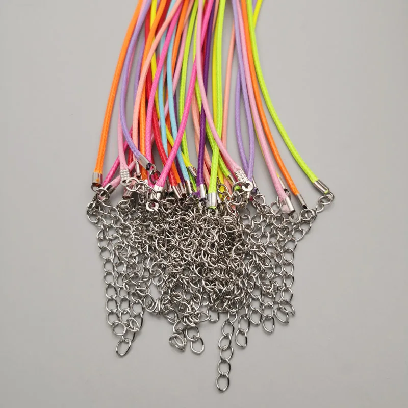 Оптовая продажа ювелирные изделия 2 мм Смешанная застежка-карабин ожерелье