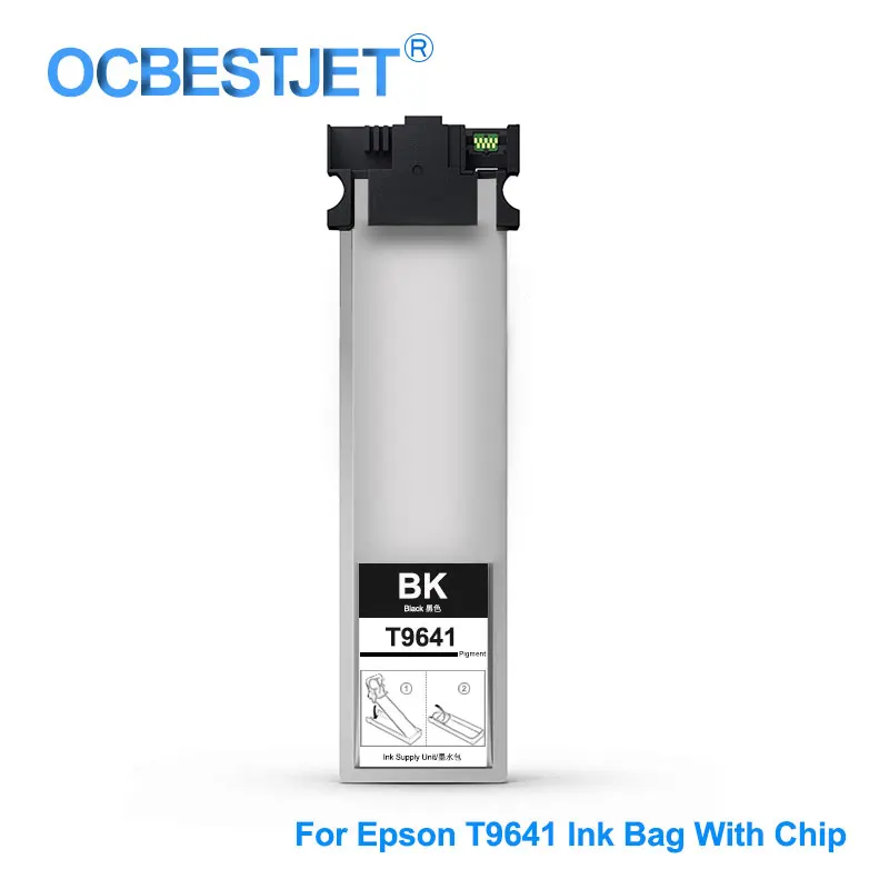 T9641 XL T9641XL пигментные чернила мешок с чипом для Epson рабочей силы Pro WF M5299 M5299DW M5799