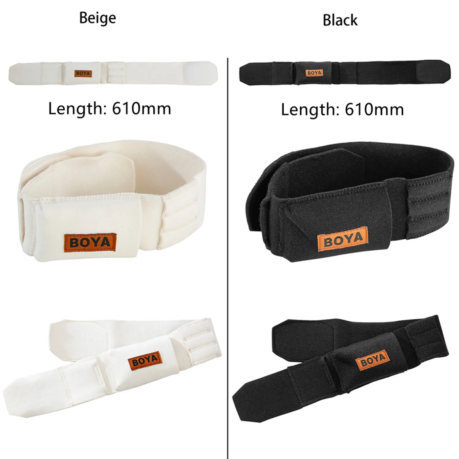 BOYA BY-MB2 2pcs Professional 610mm Dual Belts Set Bodypack Carrier Straps for Hiding Wireless Condenser Microphone Transmitter