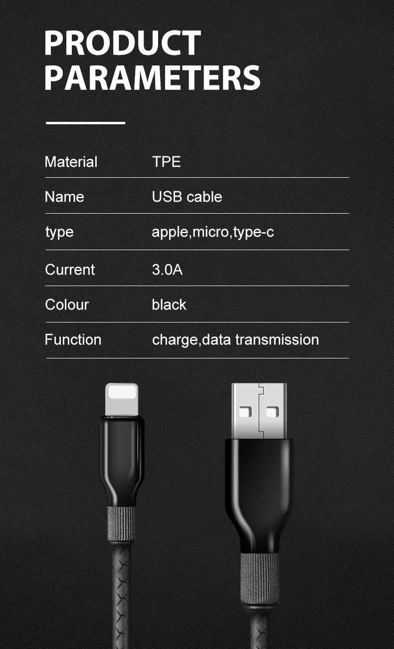 IONCT 3A Micro USB Дата-кабель для быстрой передачи данных зарядки для iPhone Xiaomi samsung Android usb c type-c кабель мобильного телефона зарядное устройство Шнур провода
