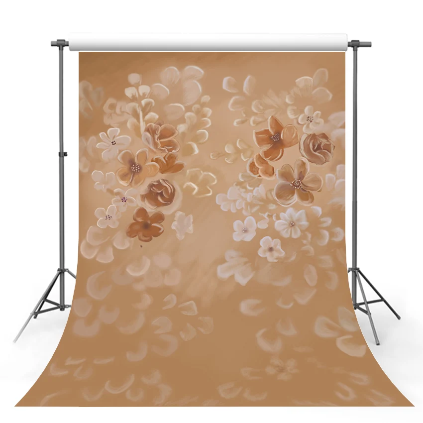 

Avezano Painting Floral Photography Background Old Brown Flower Vintage Newborn Baby Portrait Backdrop Photo Studio Photophone