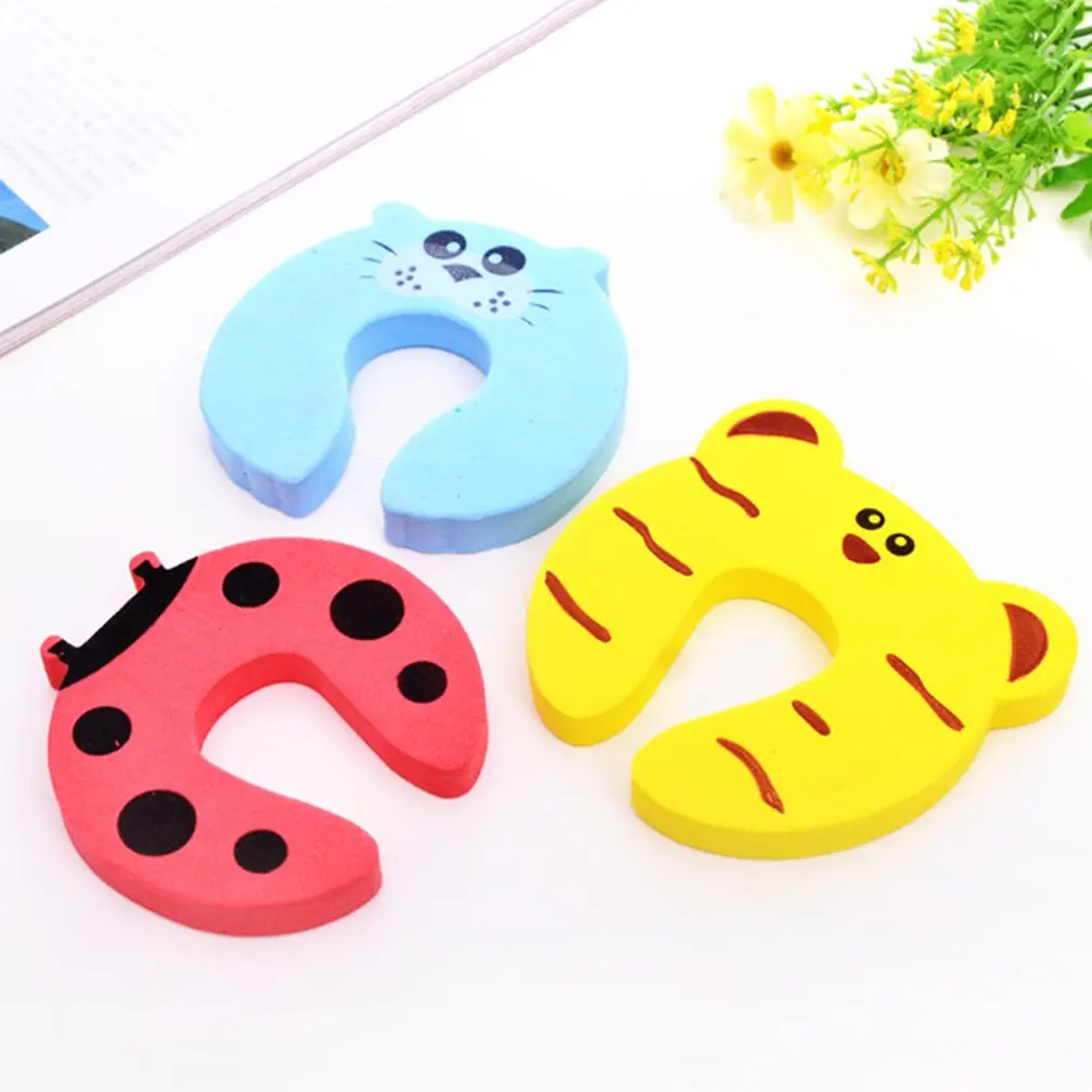 

Cartoon Animals Door Stopper Drawers Cupboard Safety Lock Clamp EVA Foam Finger Pinch Guard Children Security Protector