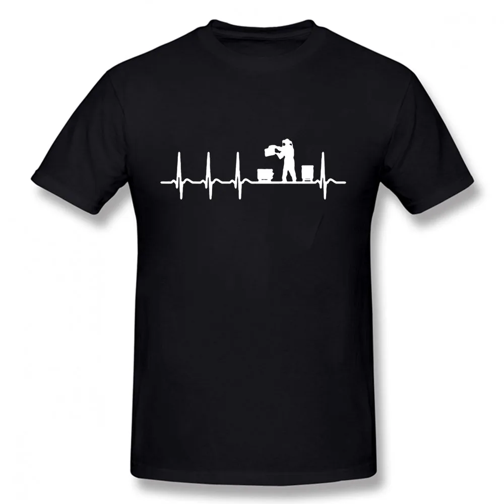 

Heartbeat Beekeeping Beekeeper Birthday Funny Unisex Graphic Vintage Cool Cotton Short Sleeve T Shirts O-Neck Harajuku T-shirt